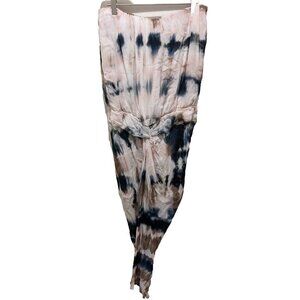 YFB Young Fabulous & Broke Strapless Tie-Dye Dress Blue White Medium